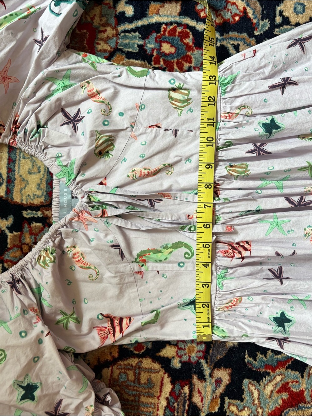 Hill House Lilac Sea Creature Tie-Front Dress - Picture 9 of 10